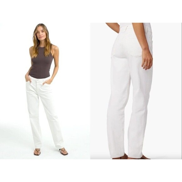 Joe's THE 90'S NIKI MID RISE BOYFRIEND VINTAGE STRETCH white womens Jeans Sz 34 - Picture 1 of 5